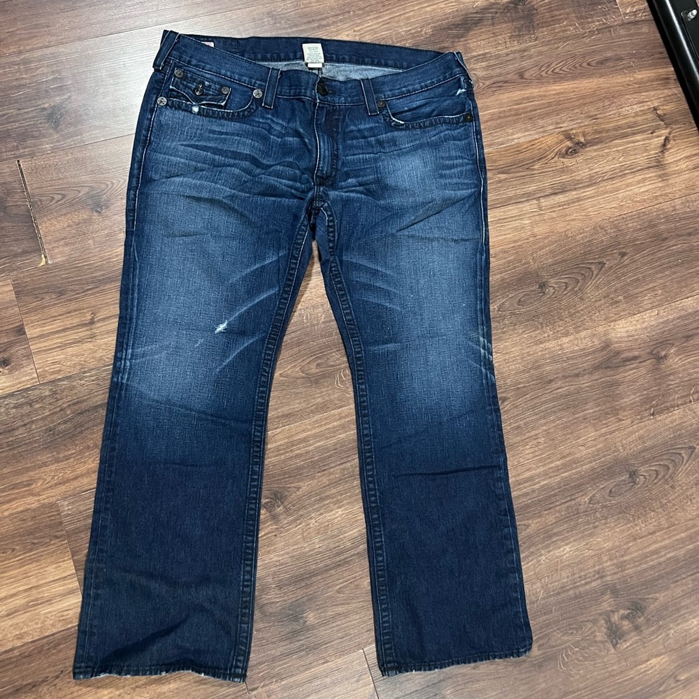 Vintage Men’s True Religion Dark Blue Straight Leg Jeans size 44 x 32